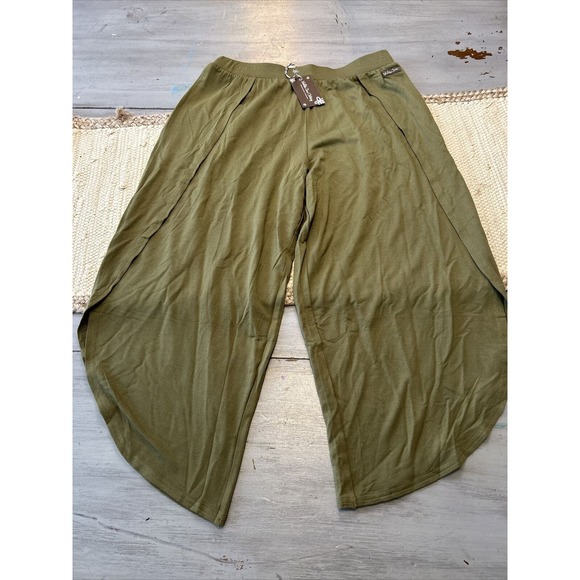Matilda Jane Pants - NWT Matilda Jane Spring Things Tulip Pants Olive Green Womens Sz S Boho Beach